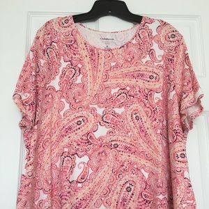 Croft & Barrow pink paisley shirt - size 3X